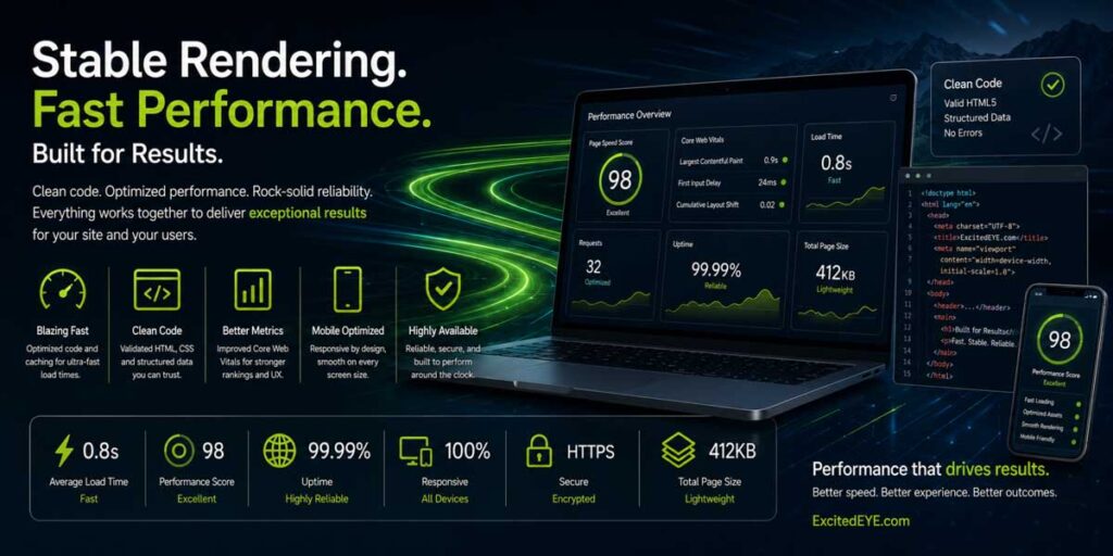 Web Design for Stable Rendering with Fast Performance