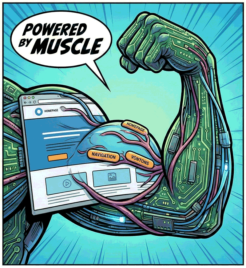 Powered By Web Muscle - AI Illustration