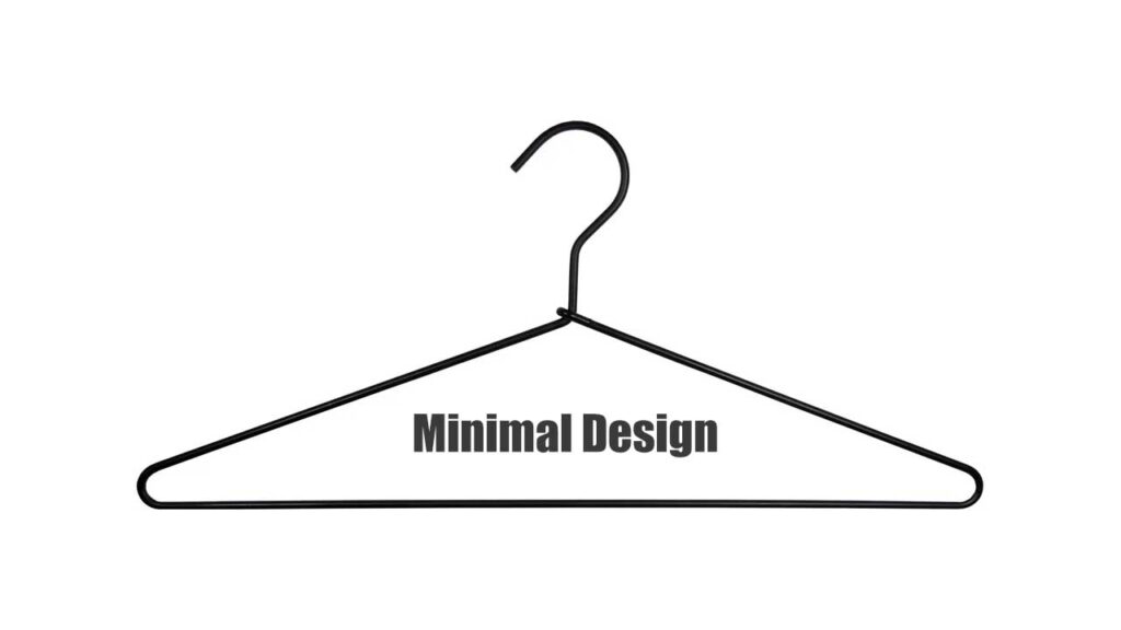 minimal design on a wire hanger